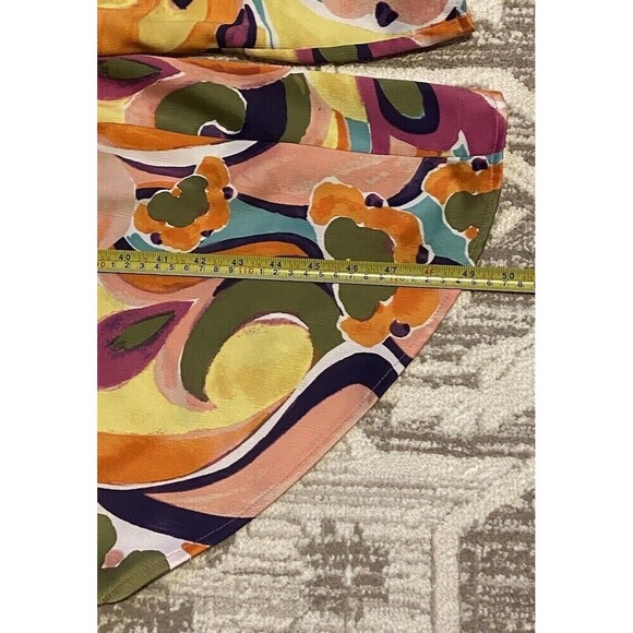 MSK Jumpsuit Womens Printed Hi-Low Wide Leg Medium Psychedelic Outfit Retro - Picture 11 of 14